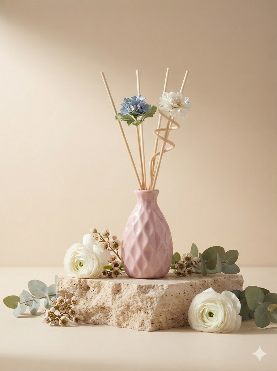 فواحة سيراميك مع زيت عطري - Reed Diffuser