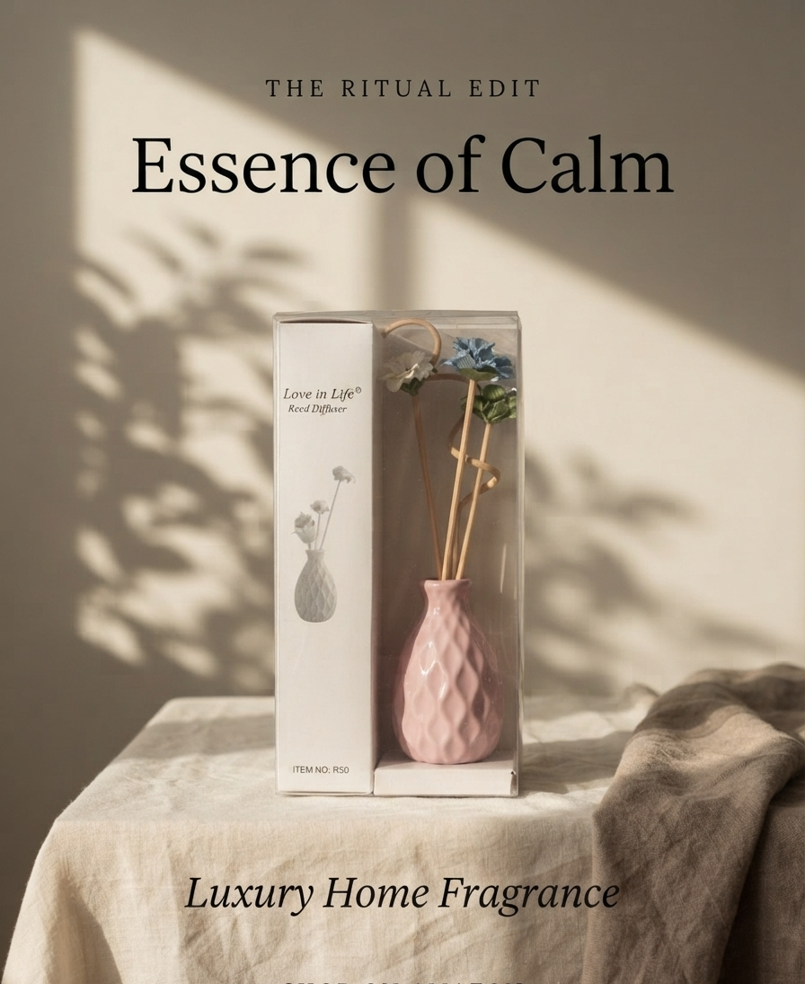 فواحة سيراميك مع زيت عطري - Reed Diffuser